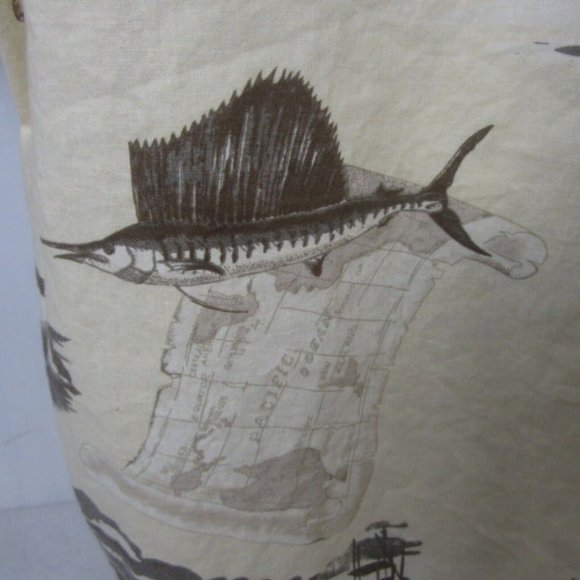 Royal Palm Men Hawaiian camp shirt pit to pit 27 XL aloha luau tropical fishing - Picture 6 of 9